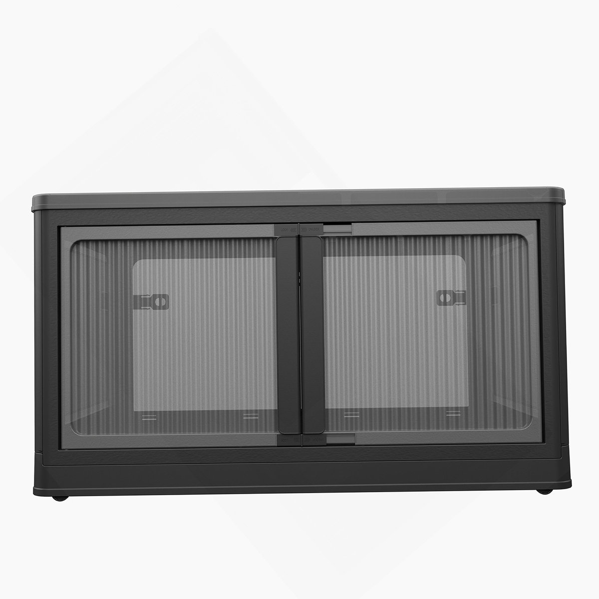 3-Pack Transparent Stackable Storage Bins with 5 Doors to Open with Wheels, Folding Plastic Craft Containers Large Closet Organizers Box